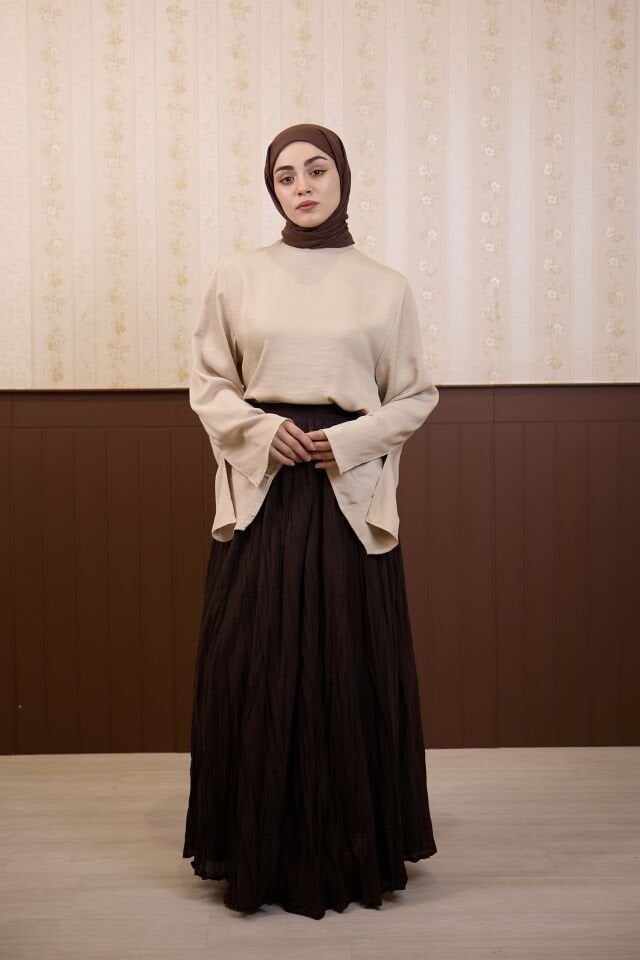 Acı Kahve Crush Vual Keten Etek