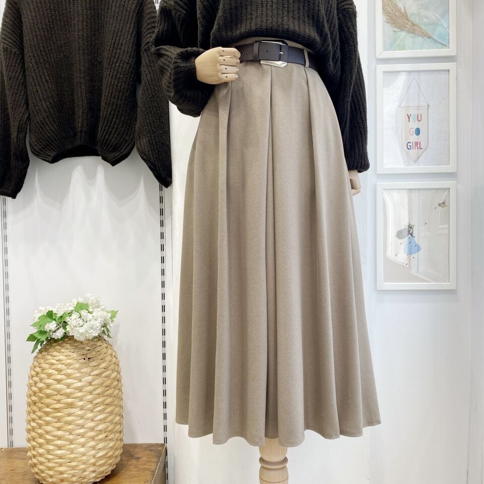 Vizon Pileli Kemer Detaylı Poliviskon Etek