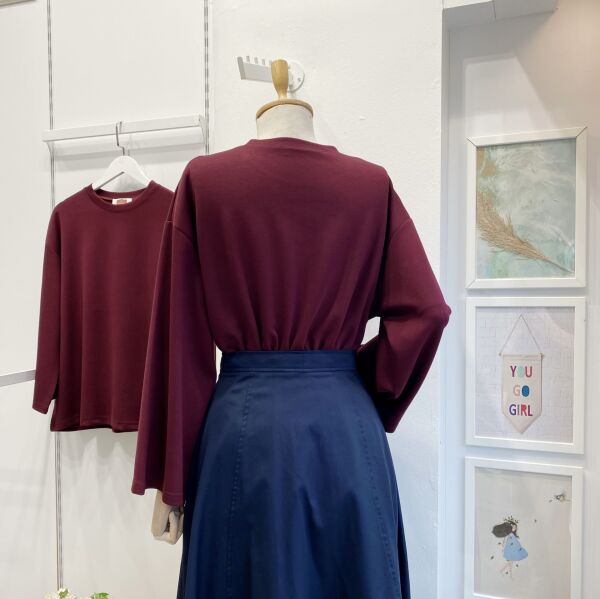 Bordo Osyho Kumaş Bluz