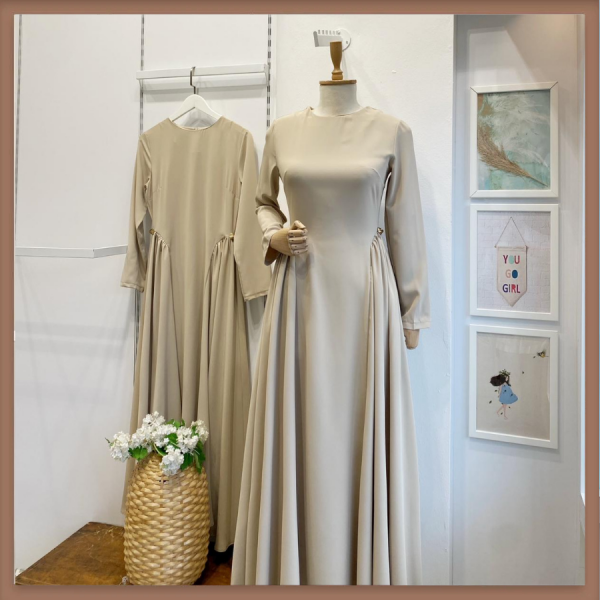 Vizon Bel Detaylı Hira Elbise