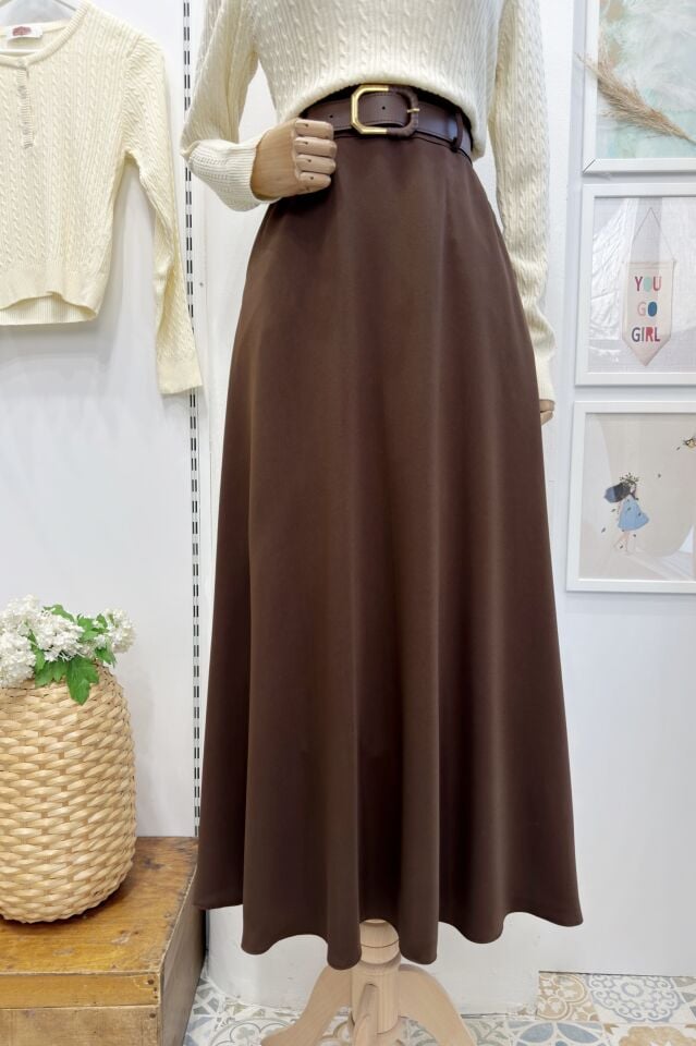 Kahverengi Kemerli Saphire Etek