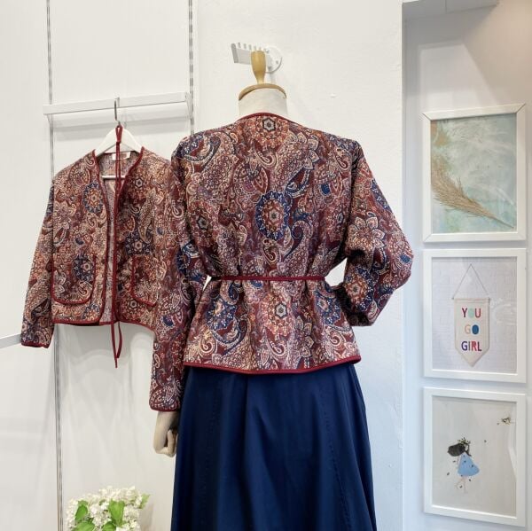 Kırmızı Biyeli Elysia Kapitone Ceket