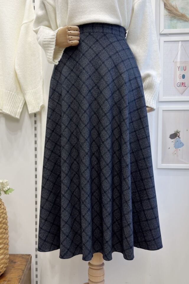 Lacivert Isolde Crep Etek