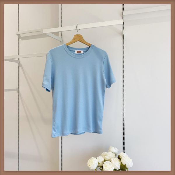 Mavi Pamuklu Basic Tshirt