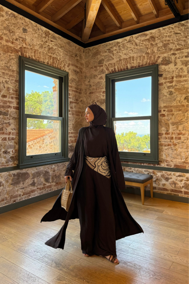 Faya Girls x Kahverengi Üçlü Cozy Takım