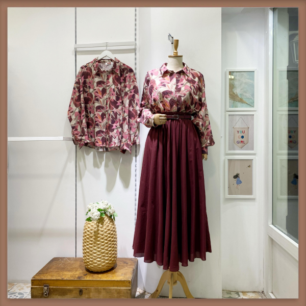 Bordo Ceinture Kemerli Etek