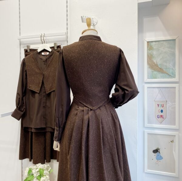 Acı Kahve Kırçıl Desenli Rüya Takım