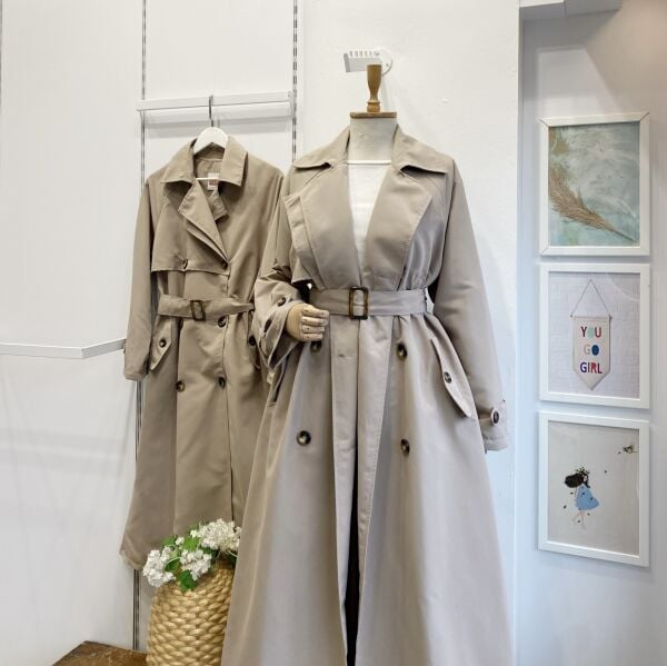 Vizon Düğme Detaylı Clove Trençkot