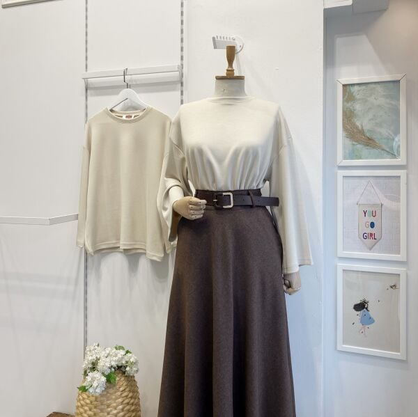 Krem Osyho Kumaş Bluz