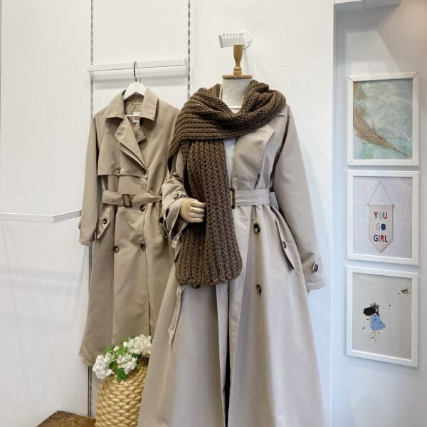 Kahverengi Brioche Örgü Atkı