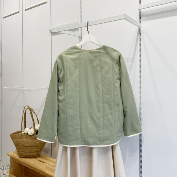 Mint Yeşili Nakışlı Florina Ceket