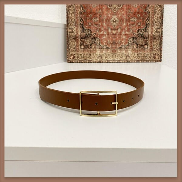 ALTIN TOKALI KAHVERENGİ KEMER