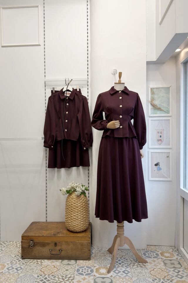 Mürdüm Kemer Detaylı Pattern Crep Takım