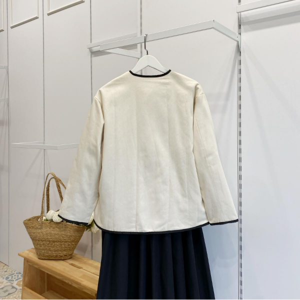 Ekru Nakışlı Florina Ceket