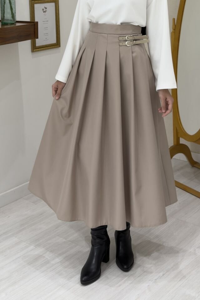 Vizon Kemer Detaylı Gravia Etek