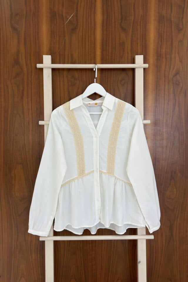 Beyaz Orlena Gömlek