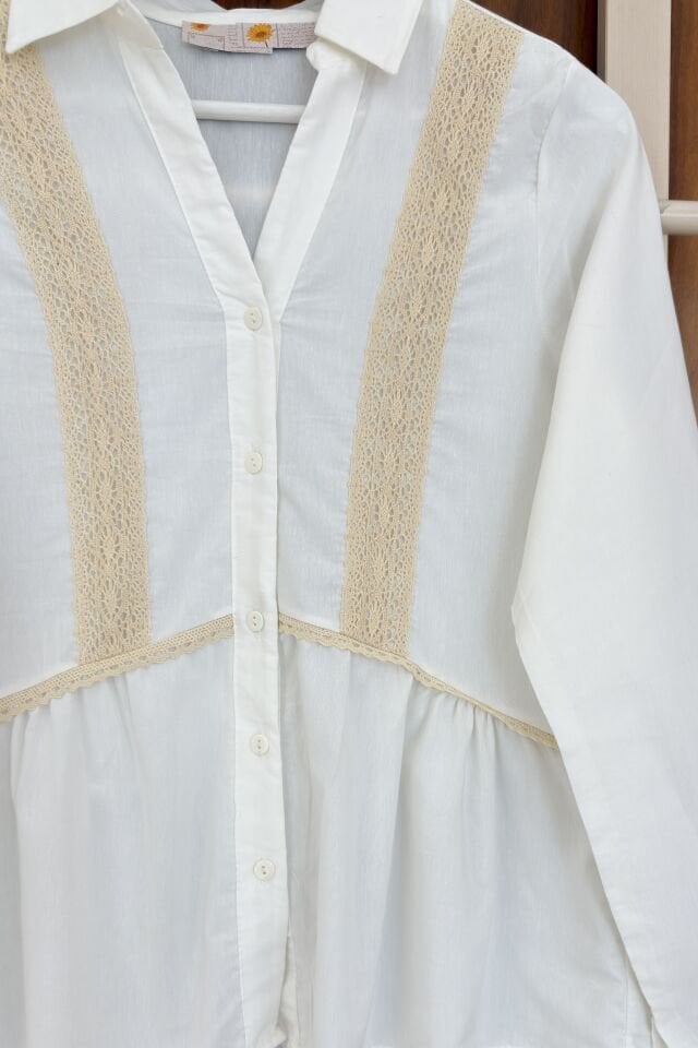 Beyaz Orlena Gömlek