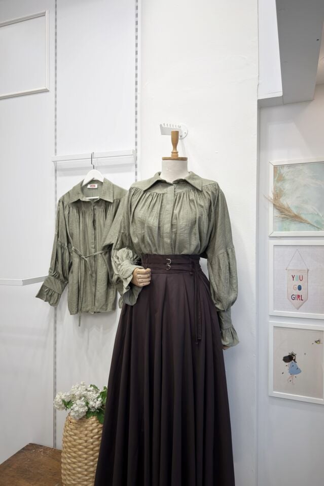 Çağla Yeşili Robalı Alisia Gömlek