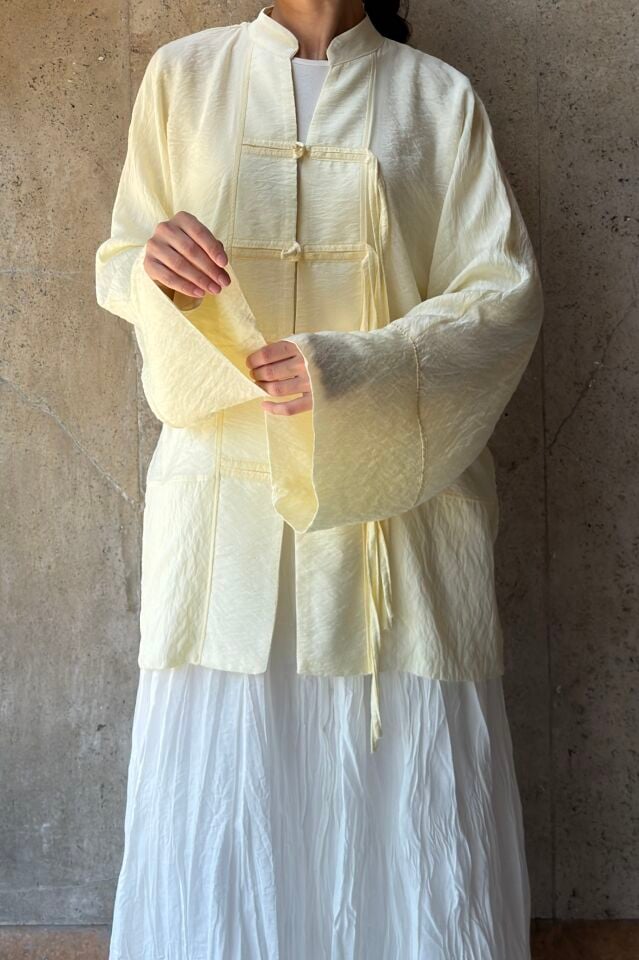 Butteryellow Miyori Vual Keten Tunik