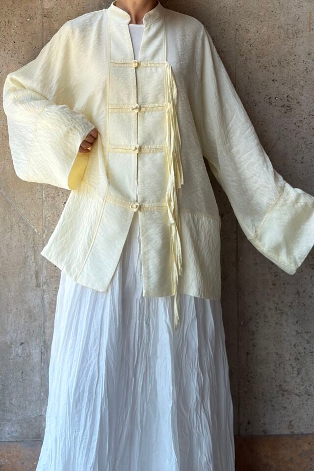 Butteryellow Miyori Vual Keten Tunik