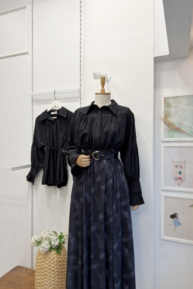 Siyah Robalı Alisia Gömlek