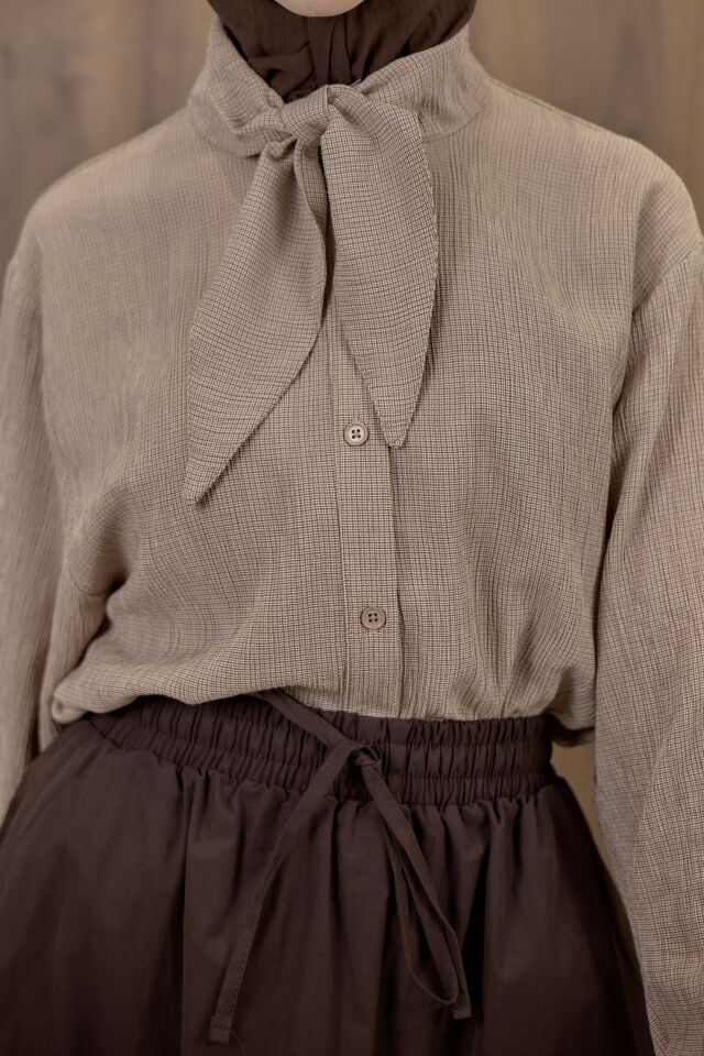 Mini Pötikare Kahve Gömlek