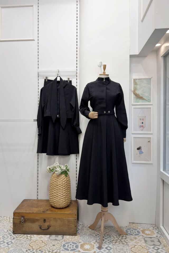 Siyah Cupra Kumaş Marigold Takım