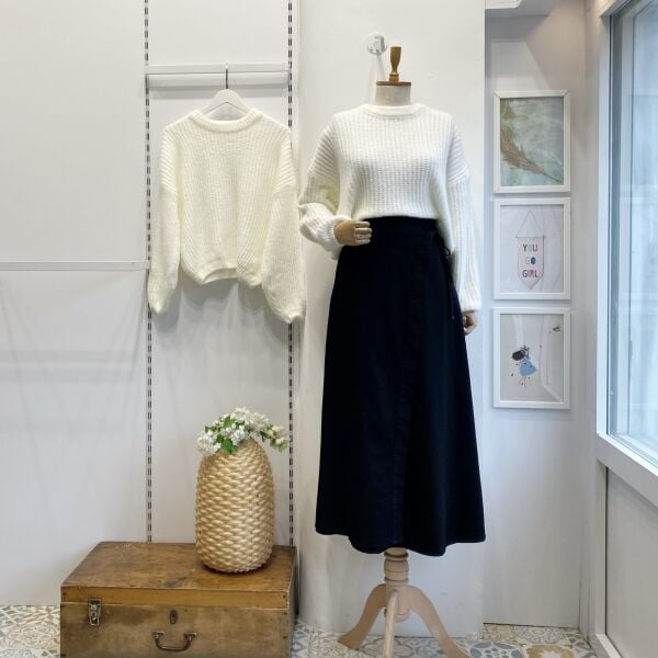 Gabardin Kumaş Siyah Anvelop Etek