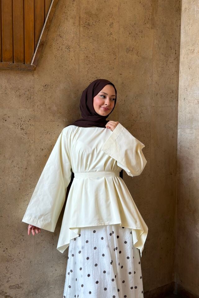 Krem Poplin Jasmin Bluz
