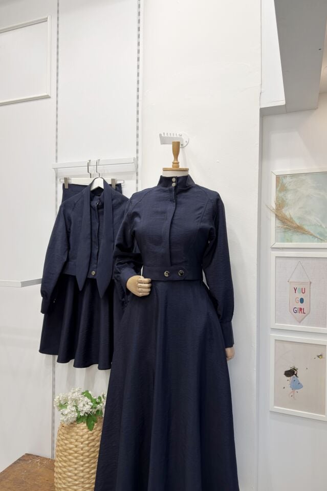 Lacivert Cupra Kumaş Marigold Takım