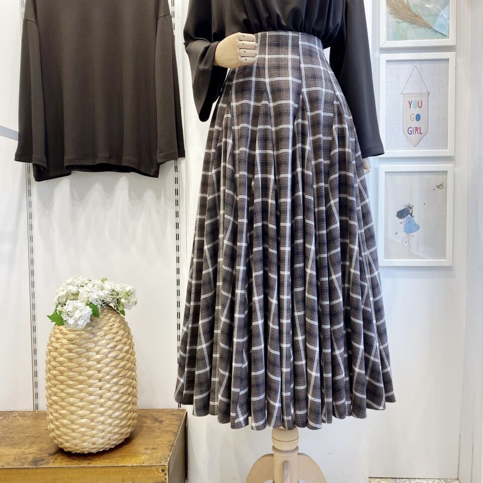 Acı Kahve Ekoseli Melodie Etek