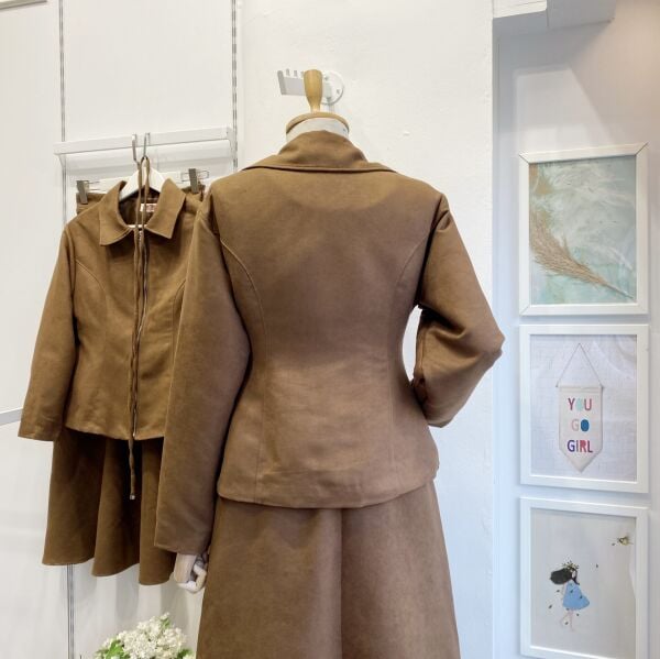 Taba Fermuar Detaylı Nubuk Takım