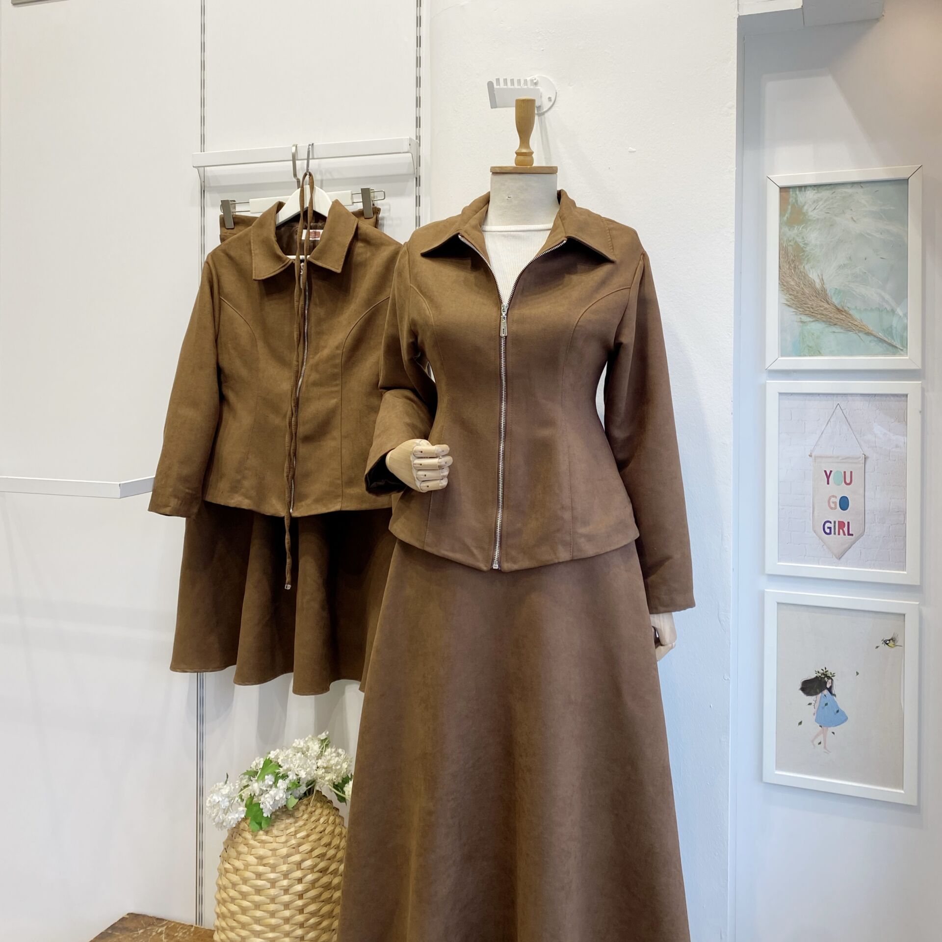 Taba Fermuar Detaylı Nubuk Takım