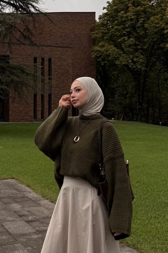 Faya Girls x Yeşil Selanik Örme Kazak