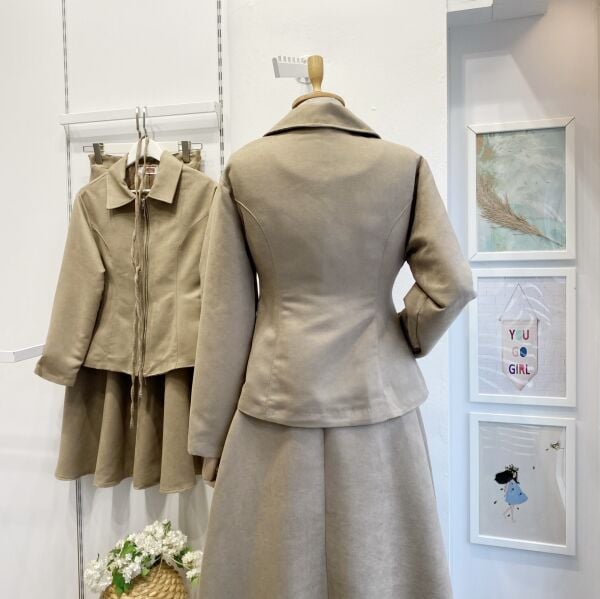 Vizon Fermuar Detaylı Nubuk Takım