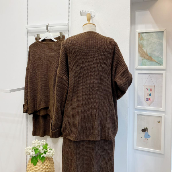 Acı Kahve Manolya Triko Takım