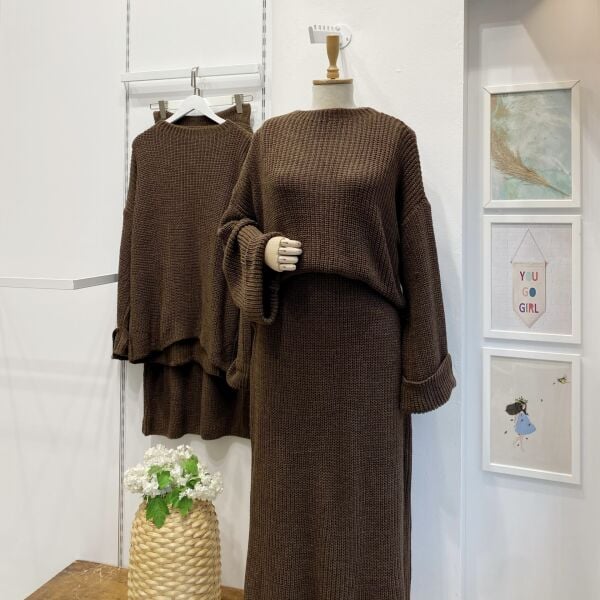 Acı Kahve Manolya Triko Takım