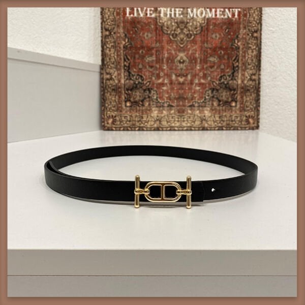 Siyah beta tokalı ince kemer