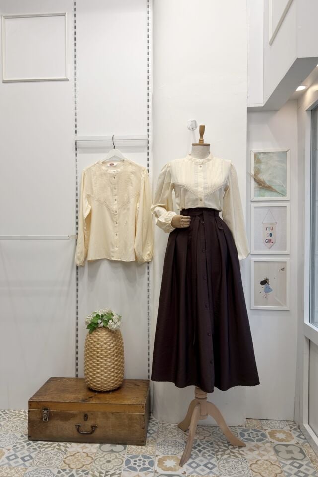 Krem Pure Linen Gömlek