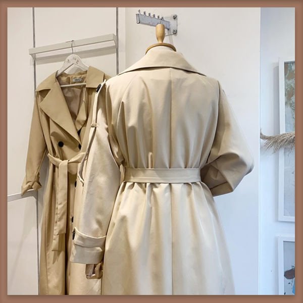 Bisküvi Rengi Pardesü Model Trençkot
