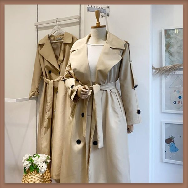 Bisküvi Rengi Pardesü Model Trençkot