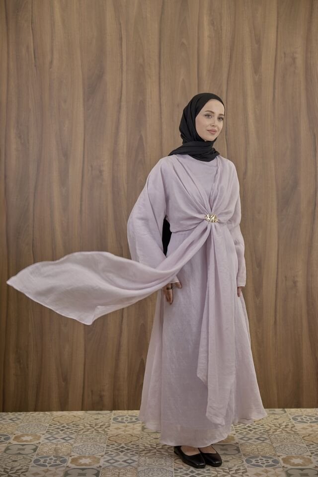 Lumière Lila Tül Elbise