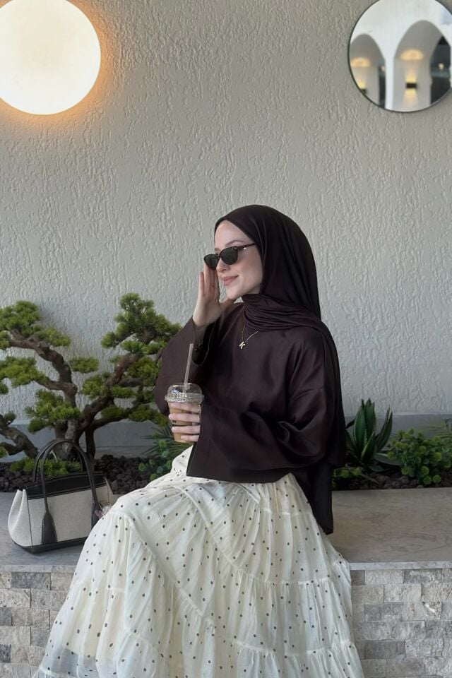 Faya Girls x Kahverengi Forme Keten Bluz