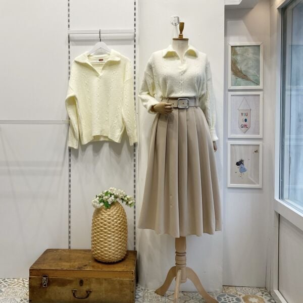 Deri Kemerli Vizon Lumiere Pileli Etek