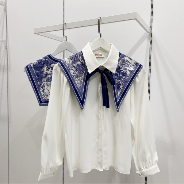 Lacivert Glade Desenli Muse Yaka