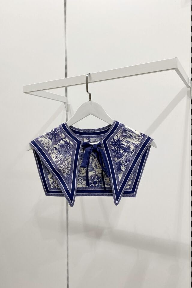 Lacivert Glade Desenli Muse Yaka