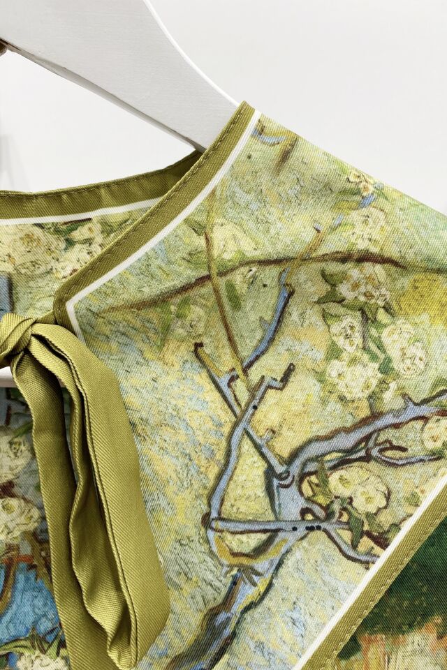 Yeşil Yağlı Boya Esintili  Muse Yaka