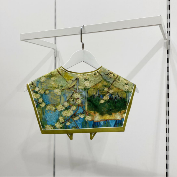 Yeşil Yağlı Boya Esintili  Muse Yaka