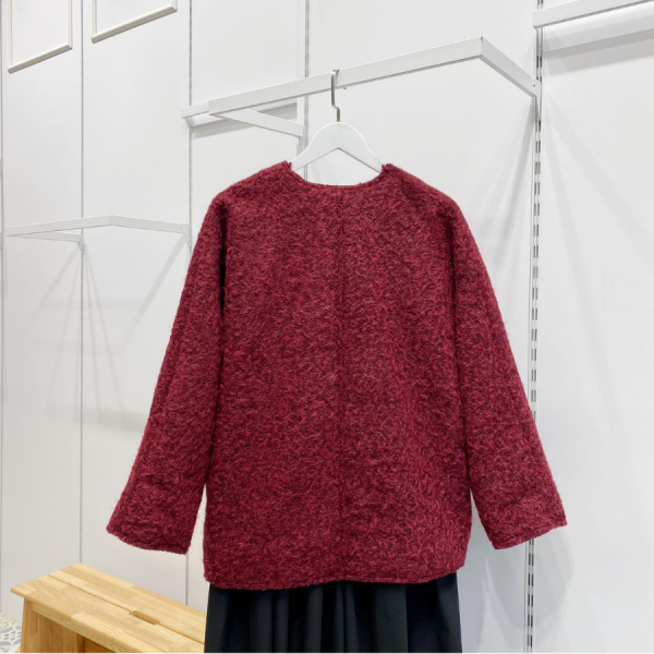 Bordo Bağcıklı Sandel Ceket