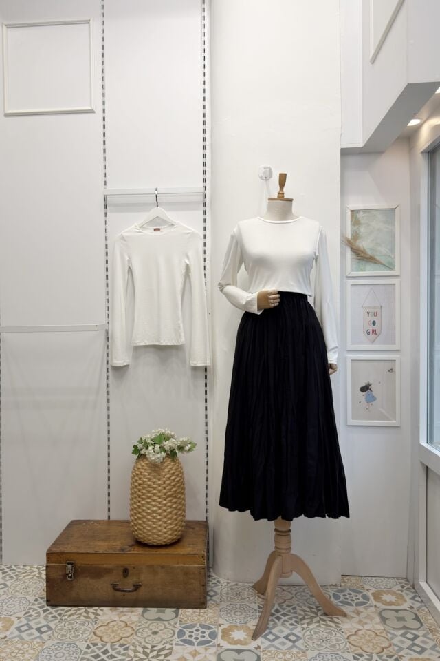 Siyah Josie Modal Kumaş Etek